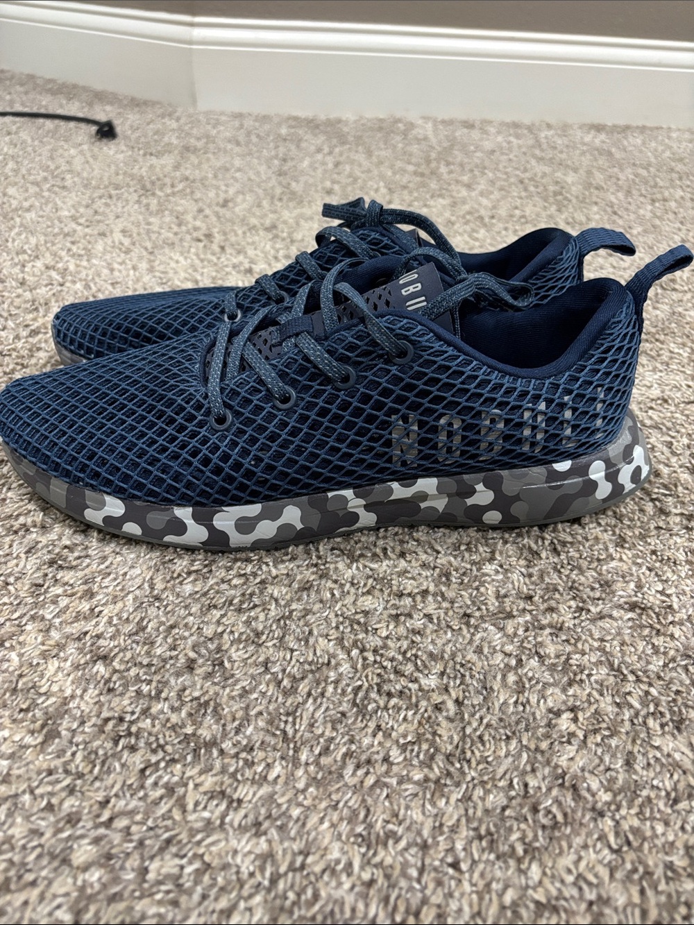 Men's Nobull Navy Athletic Sneakers with Camouflage Sole